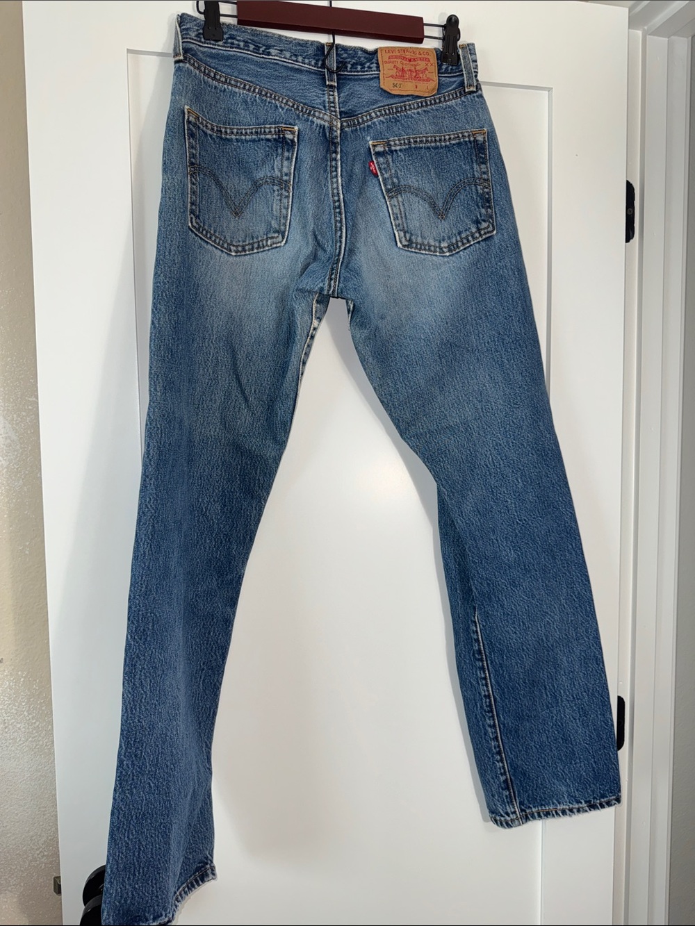 Levi's Womens 501 Vintage Straight-Leg Classic Indigo Denim Jeans Sz 28